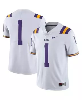 Мужская футболка #1 белого цвета lsu tigers team limited Nike, белый
