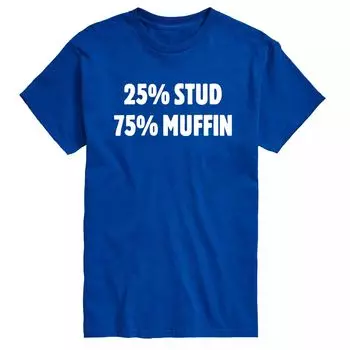 Мужская футболка 25 Percent с заклепками 75 Percent Muffin с цветком Licensed Character, синий