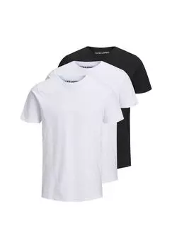 Мужская футболка, 3 шт. в упаковке - JJEORGANIC BASIC TEE O-NECK, короткий рукав, натуральный хлопок JACK & JONES, черный