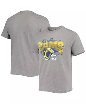 Мужская футболка '47 heathered grey los angeles rams super rival team '47 Brand, мульти
