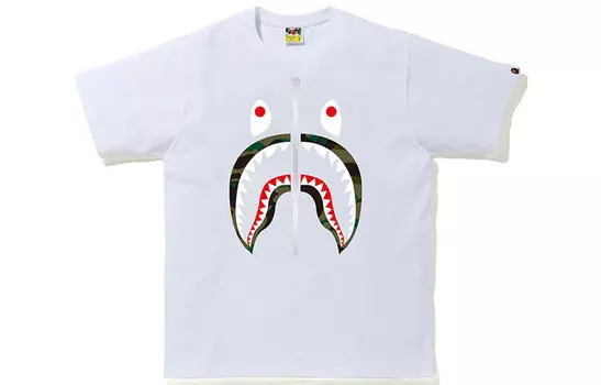 Мужская футболка A Bathing Ape, белый/зеленый