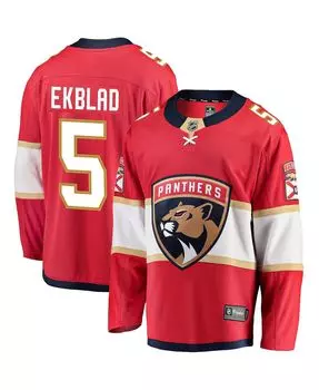 Мужская футболка aaron ekblad red florida panthers breakaway player Fanatics, красный