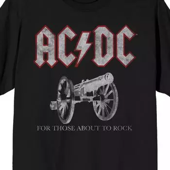 Мужская футболка AC/DC для тех, кто собирается поиграть в Rock Cannon Licensed Character