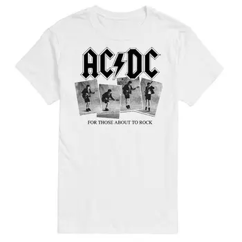 Мужская футболка ACDC Photo Sequence Licensed Character, белый