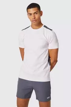 Мужская футболка active mesh panel performance Boohoo, розовый