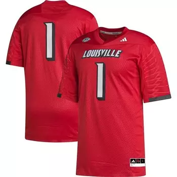 Мужская футболка adidas #1 Cardinal Louisville Cardinals Premier Adidas, цвет Lou Red