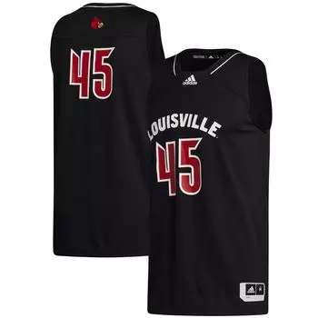 Мужская футболка adidas #45 черная Louisville Cardinals Swingman