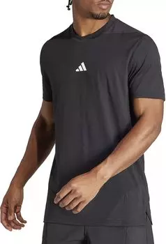 Мужская футболка Adidas для тренировок и тренировок, черный