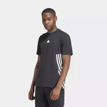Мужская футболка Adidas Future Icons 3 полоски, чёрный