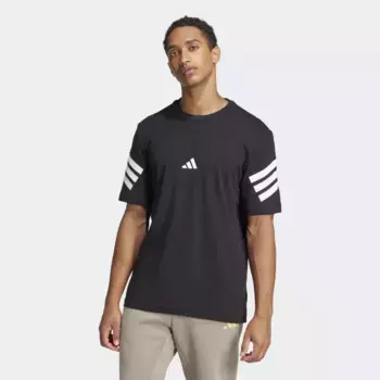 Мужская футболка Adidas Future Icons 3 полоски, чёрный