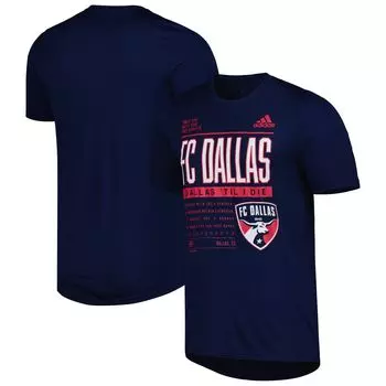 Мужская футболка adidas Navy FC Dallas Club DNA Performance