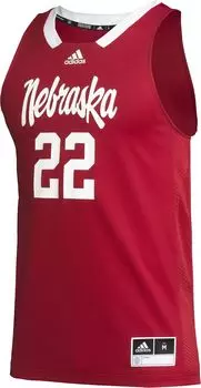 Мужская футболка Adidas Nebraska Cornhuskers Scarlet Swingman