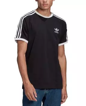 Мужская футболка adidas originals cali с 3 полосками adidas, черный