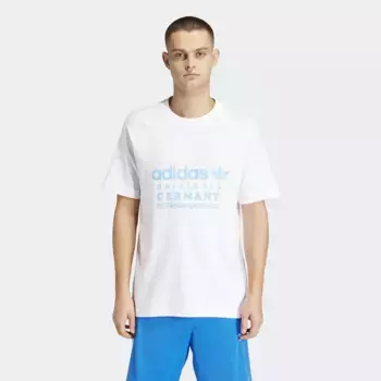 Мужская футболка Adidas Originals с ретро-графикой, белый