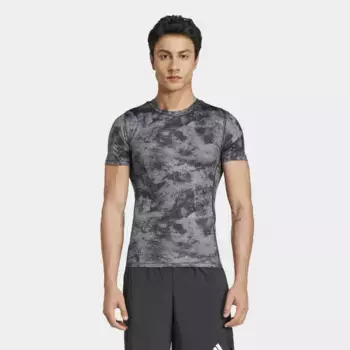 Мужская футболка Adidas Techfit Training Allover с принтом, цвет Estampado