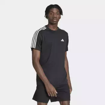Мужская футболка Adidas Train Essentials Training 3 полоски, чёрный