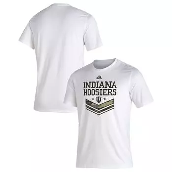 Мужская футболка adidas White Indiana Hoosiers Salute To Service Creator