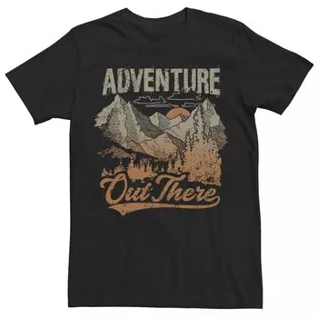 Мужская футболка Adventure Out There с градиентом Mountain Range Licensed Character