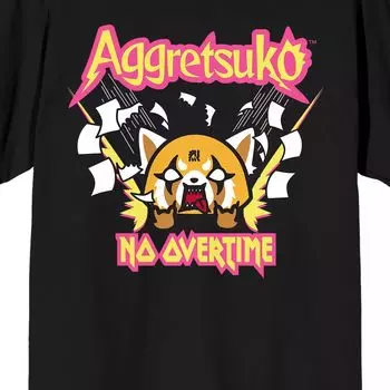 Мужская футболка Aggretsuko No Overtime Licensed Character
