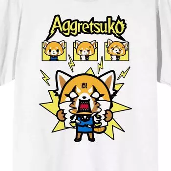 Мужская футболка Aggretsuko Red Panda Rage Licensed Character