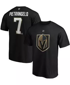 Мужская футболка alex pietrangelo black vegas golden knights authentic stack name and number Fanatics, черный