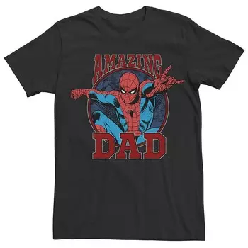 Мужская футболка Amazing Dad с Человеком-Пауком Licensed Character, черный