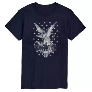 Мужская футболка America Eagle с принтом звезд Licensed Character, синий