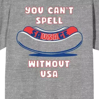 Мужская футболка Americana You Can't Spell Sausage без футболки USA Licensed Character