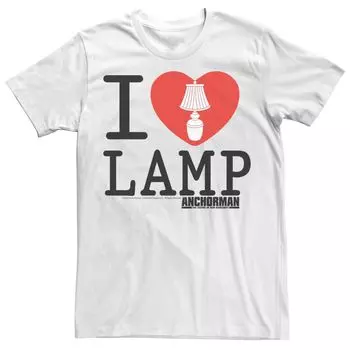 Мужская футболка Anchorman I Heart Lamp Icon Licensed Character
