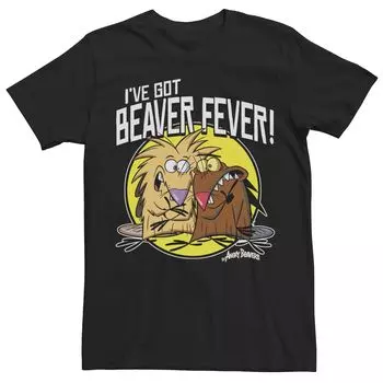 Мужская футболка Angry Beavers Beaver Fever Daggett & Norbert Circle с логотипом Licensed Character