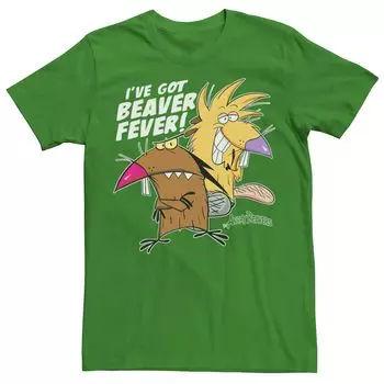 Мужская футболка Angry Beavers I've Got Beaver Fever с портретом Licensed Character