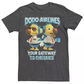Мужская футболка Animal Crossing Dodo Airlines Your Gateway To The Skies Licensed Character