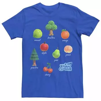 Мужская футболка Animal Crossing New Horizons Fruit and Trees Licensed Character