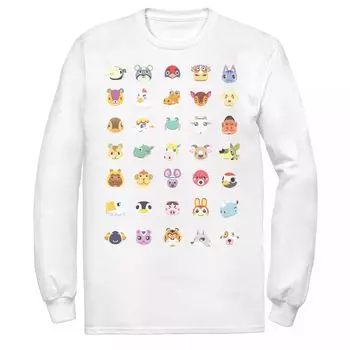 Мужская футболка Animal Crossing New Horizons с групповым изображением лица персонажа Licensed Character
