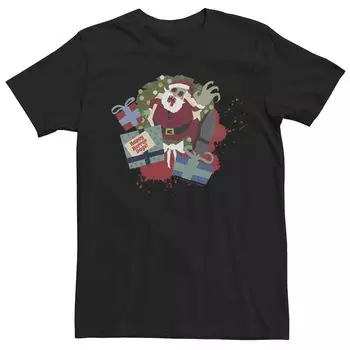 Мужская футболка «Анна и Апокалипсис» Happy Horror Days Zombie Santa Licensed Character