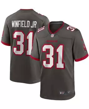 Мужская футболка antoine winfield jr. pewter tampa bay buccaneers game jersey Nike