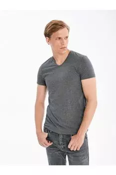 Мужская ФУТБОЛКА АНТРАЦИТОВОГО Ltb, черный