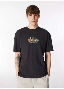 Мужская футболка антрацитового цвета с круглым вырезом L241194003 Футболка с круглым вырезом Lee, антрацитовый