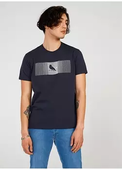 Мужская футболка антрацитового цвета с круглым вырезом The Crow