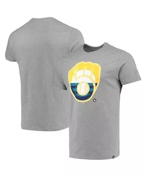 Мужская футболка '47 heather grey milwaukee brewers regional super rival '47 Brand, мульти