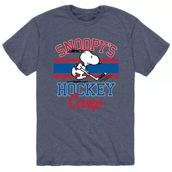 Мужская футболка арахисового цвета "Snoopy's Hockey Camp" Licensed Character