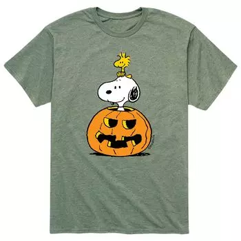 Мужская футболка арахисового цвета Snoopy Woodstock Licensed Character