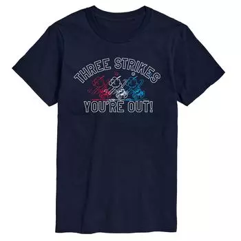 Мужская футболка арахисового цвета Three Strikes Licensed Character