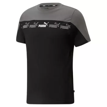 Мужская футболка «Around the Block» PUMA Black Castlerock, цвет rot