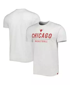 Мужская футболка Ash Chicago Bulls Turbo Tri-Blend Sportiqe, серый