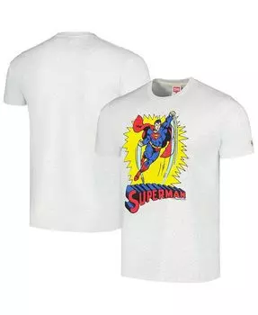 Мужская футболка Ash Superman Tri-Blend Homage, серый