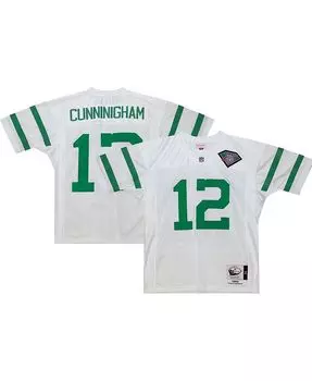 Мужская футболка аутентичного игрока пенсионера Randall Cunningham White Philadelphia Eagles 1994 года Mitchell & Ness, белый