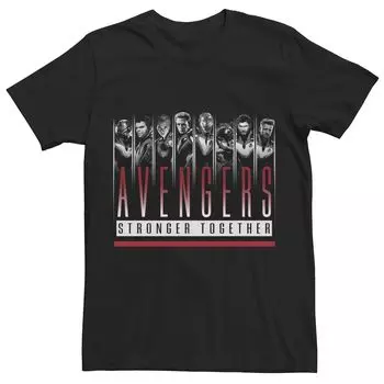 Мужская футболка Avengers Endgame Stronger Together Team Group Shot Marvel