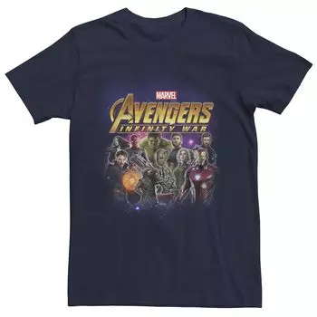 Мужская футболка Avengers: Infinity War Galaxy Heroes Marvel, синий
