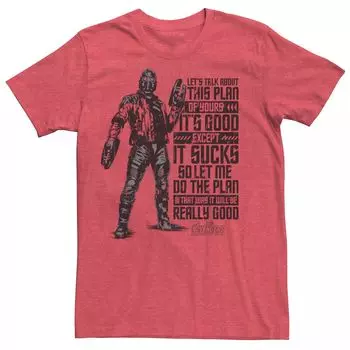 Мужская футболка Avengers Infinity War Star-Lord The Plan Licensed Character